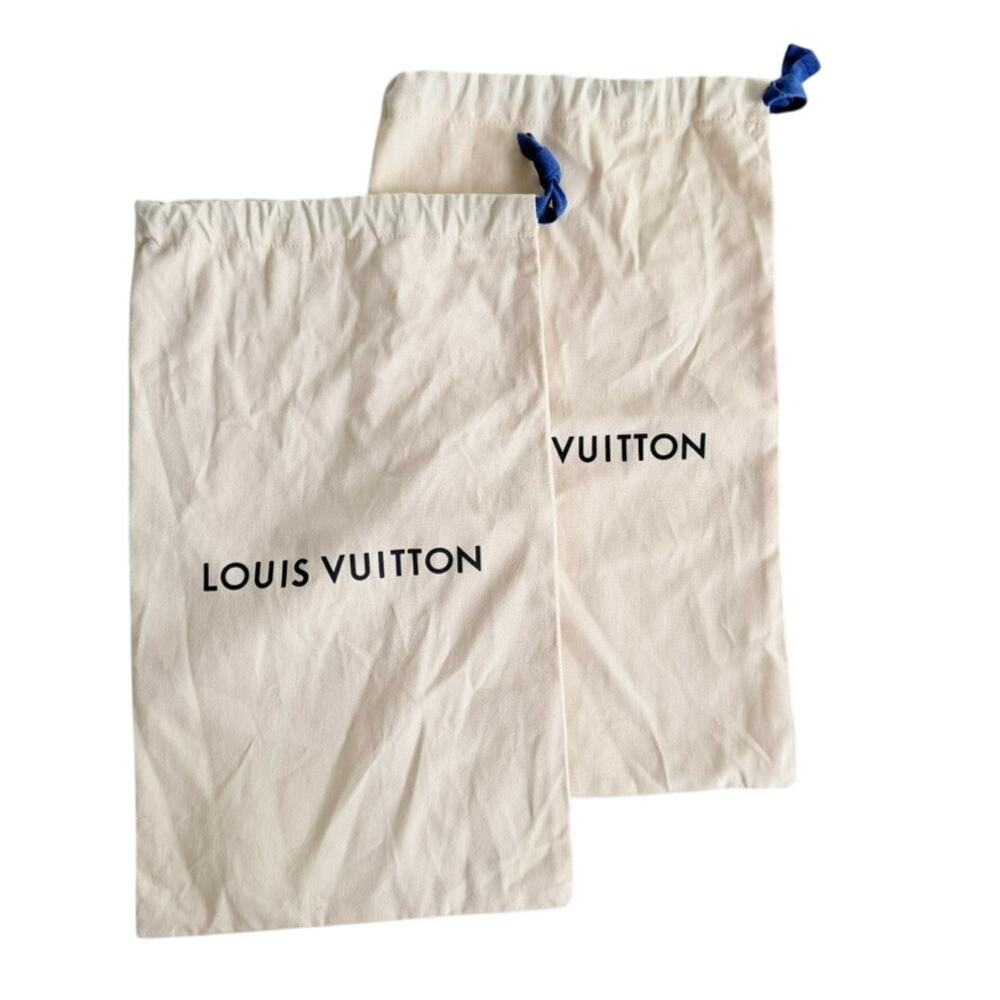 Louis Vuitton Dust Bag 2pc Set NEW Shoes Accessories New 15 x 9" Cotton